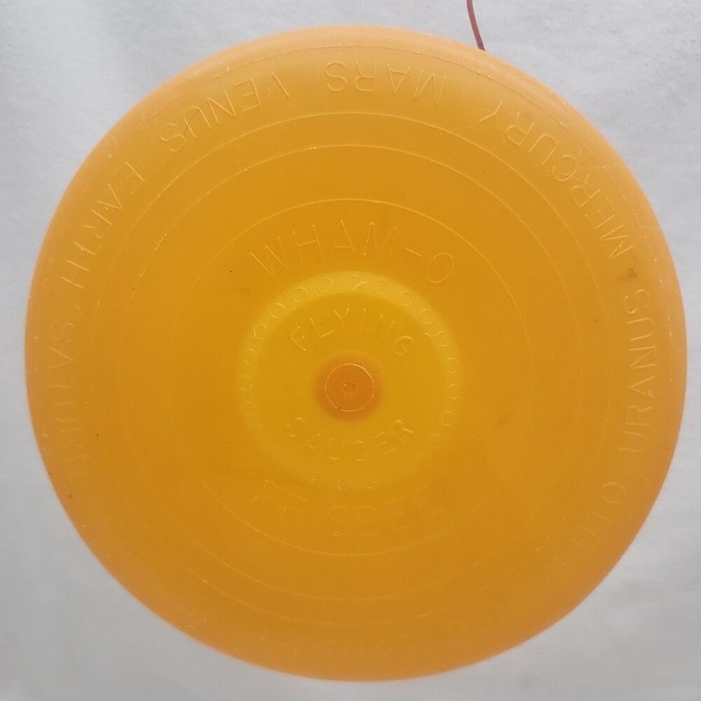 Frisbee Flying Saucer Wham-O Apricot WFS3 #3 w/ Planets Small® 79 grams 9" 1959